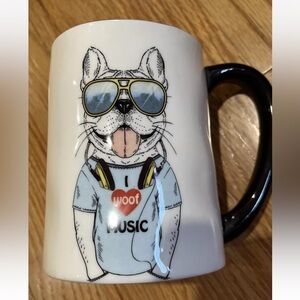 French Bulldog Music 16oz Mug Microwave, Dishwasher Safe Dog Mug